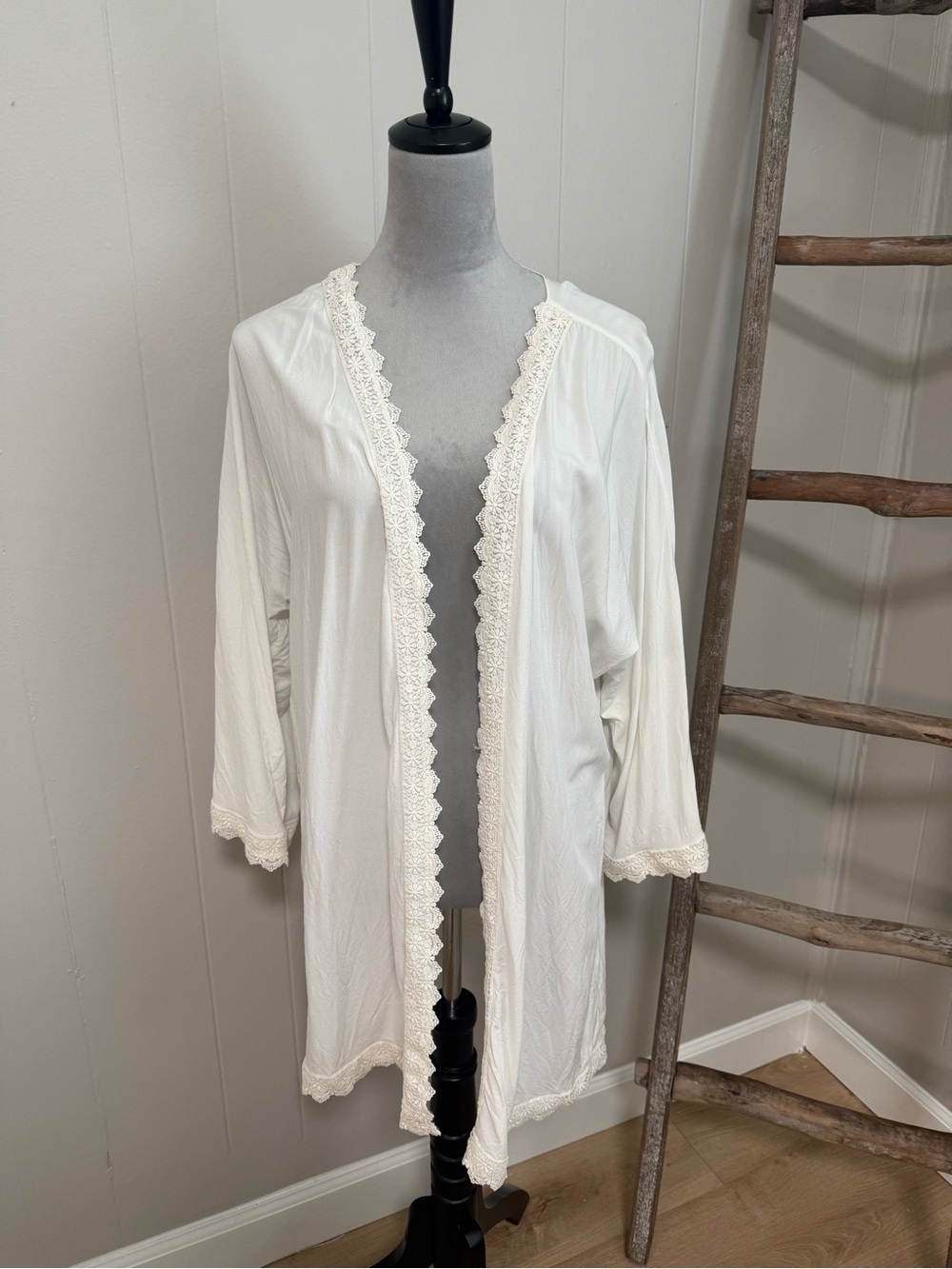 Hollister Lace-Trim Open-Front Swim Coverup